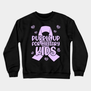 Purple Up For Military Kids Crewneck Sweatshirt